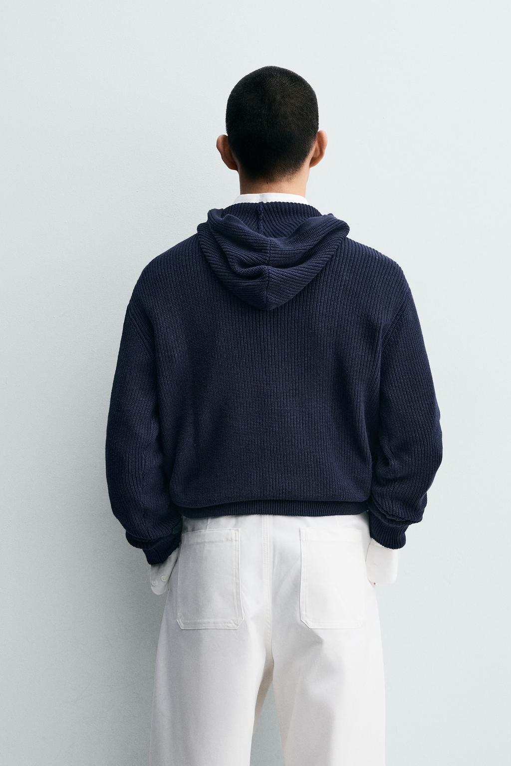 СВИТЕР ИЗ ХЛОПКА И ШЕРСТИ С КАПЮШОНОМ