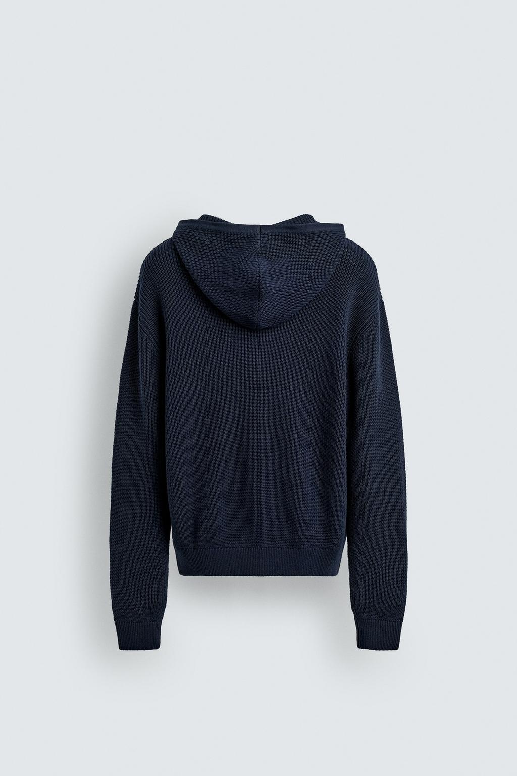 СВИТЕР ИЗ ХЛОПКА И ШЕРСТИ С КАПЮШОНОМ