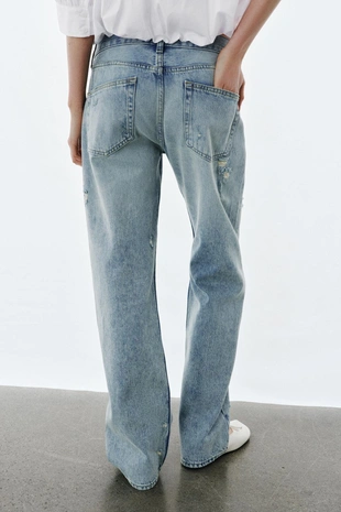 Джинсы RELAXED STRAIGHT с низкой посадкой — ZW COLLECTION- Заказать в России