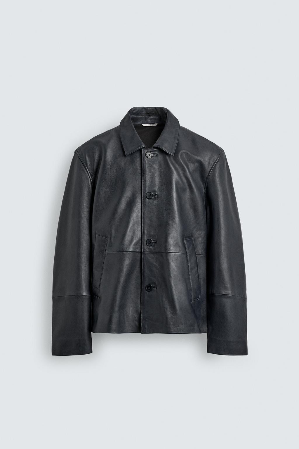 КУРТКА СВОБОДНОГО КРОЯ ИЗ КОЖИ