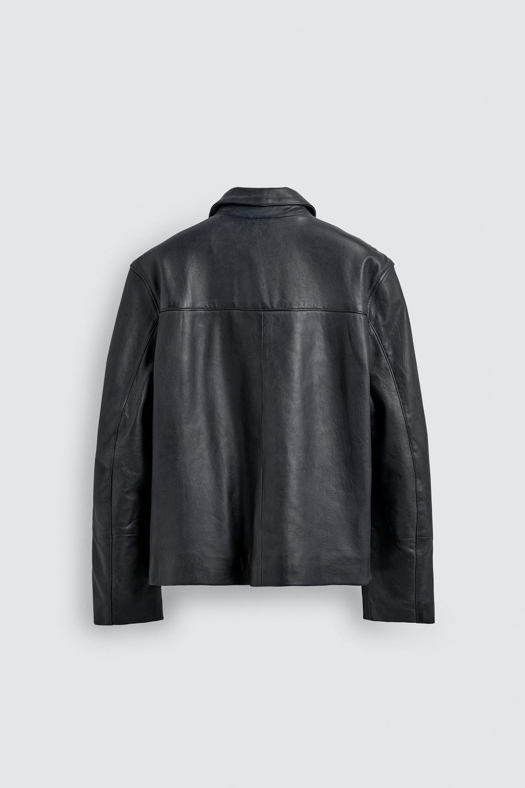 КУРТКА СВОБОДНОГО КРОЯ ИЗ КОЖИ