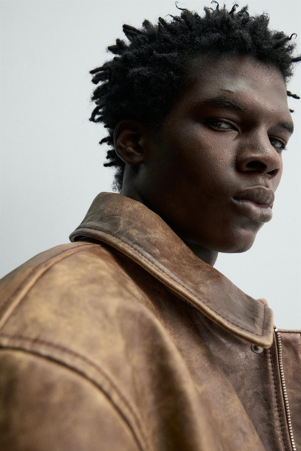 КОЖАНАЯ КУРТКА В ВИНТАЖНОМ СТИЛЕ