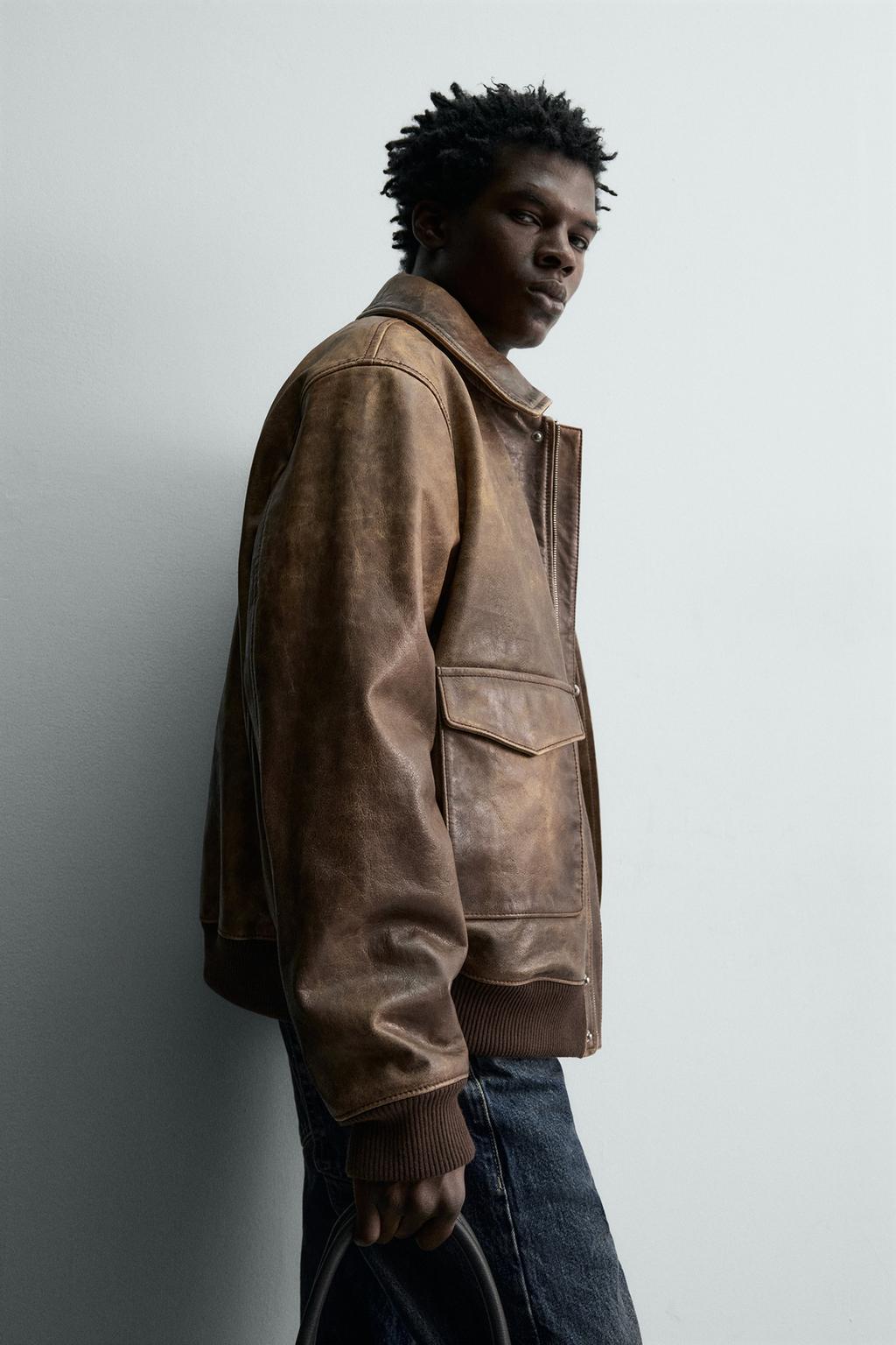 КОЖАНАЯ КУРТКА В ВИНТАЖНОМ СТИЛЕ