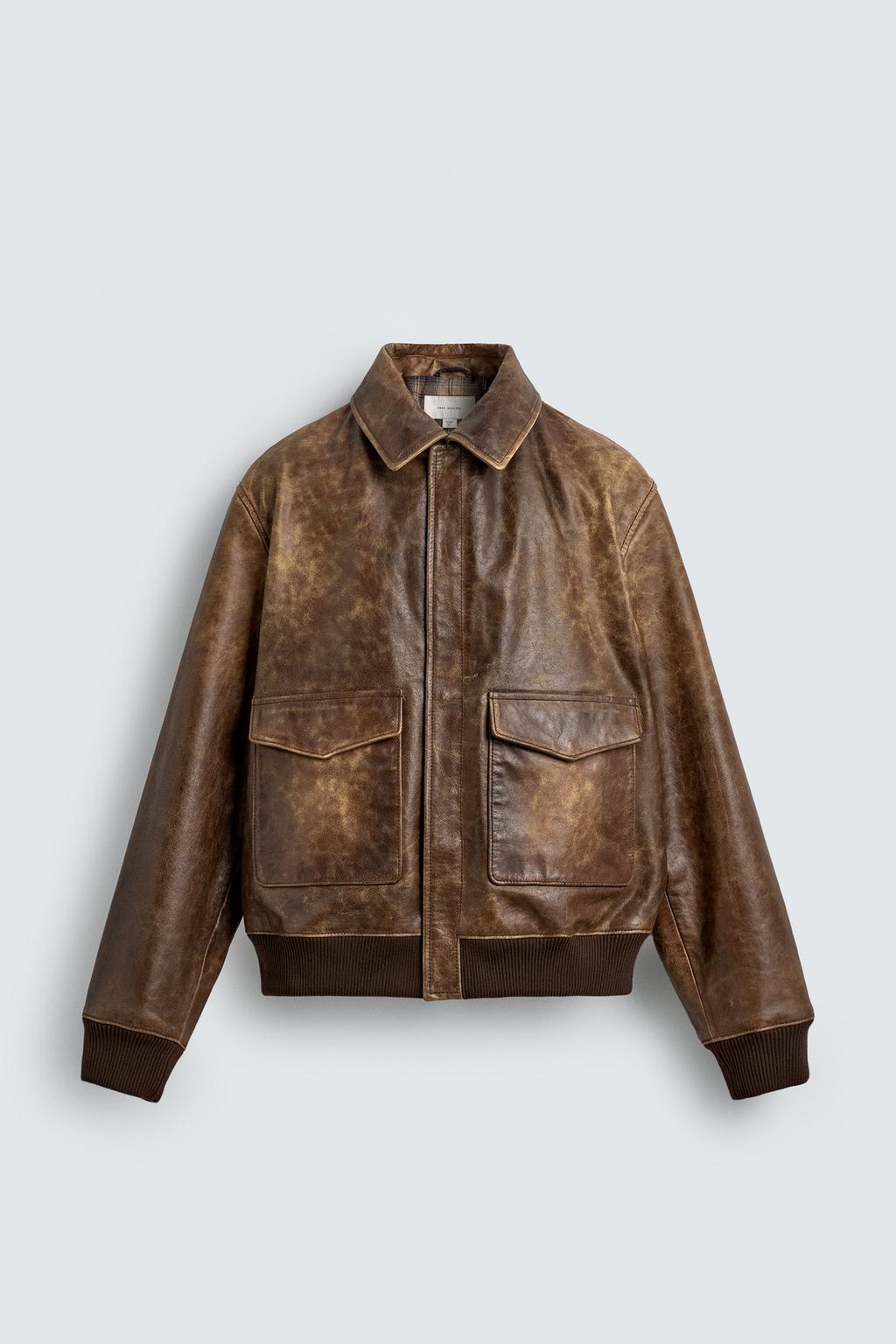 КОЖАНАЯ КУРТКА В ВИНТАЖНОМ СТИЛЕ