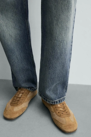 Кожаные кроссовки- Заказать в России