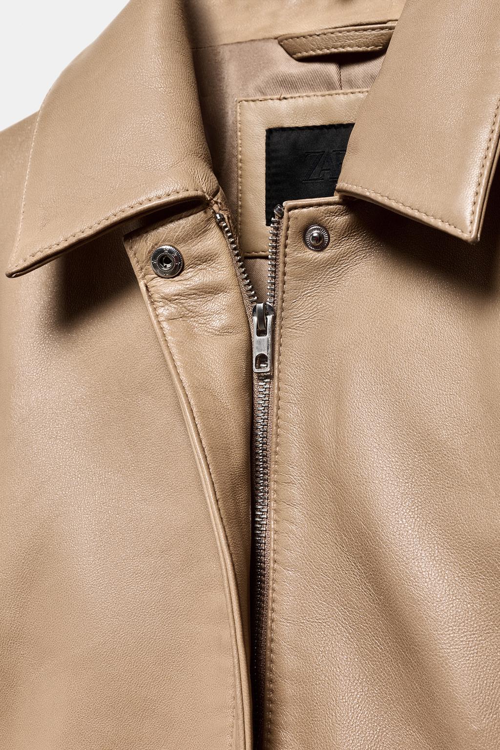 БЛЕЙЗЕР ОБЛЕГАЮЩЕГО КРОЯ ИЗ 100% КОЖИ