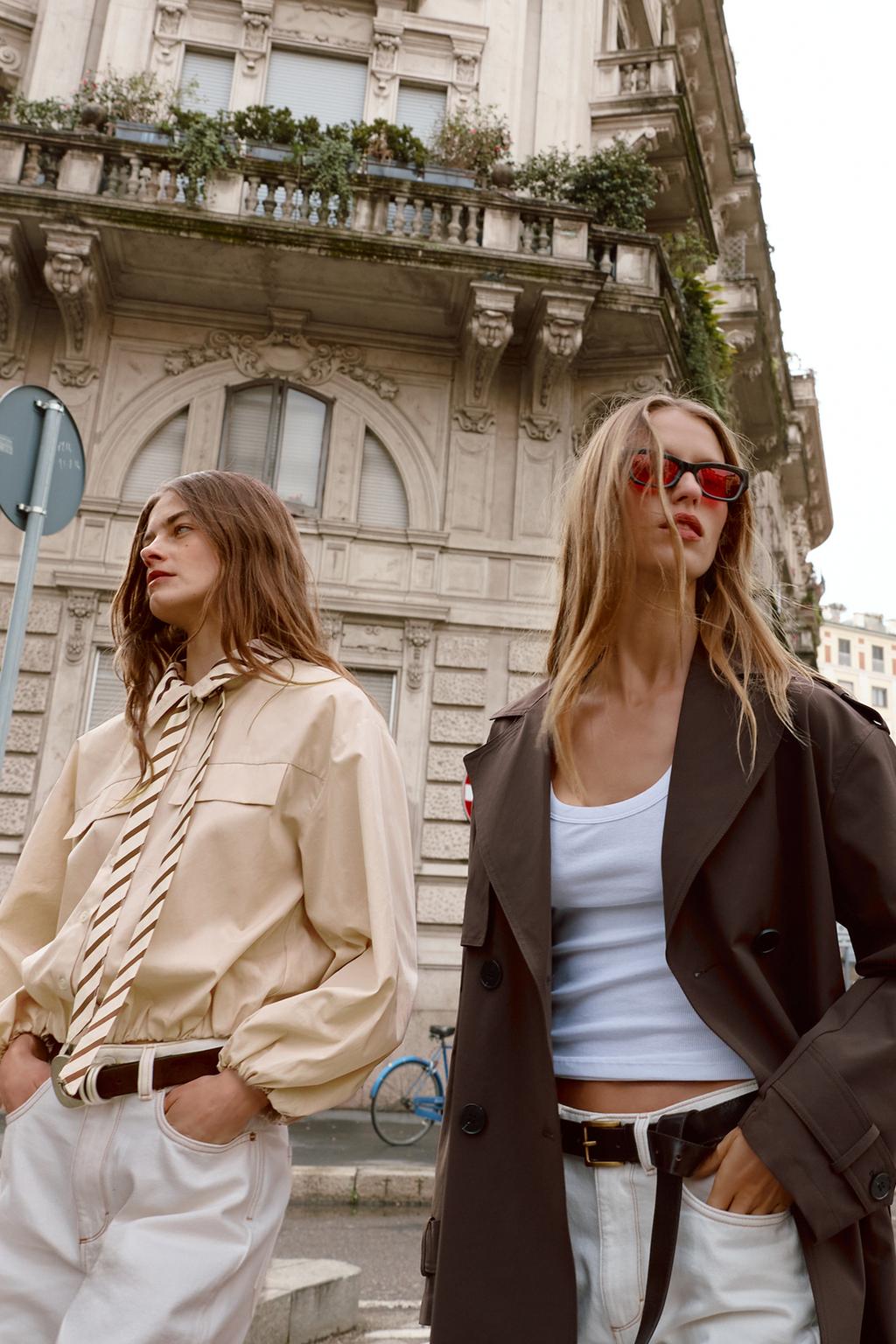 РУБАШКА ИЗ ПОПЛИНА С КОНТРАСТНЫМ ВОРОТНИКОМ