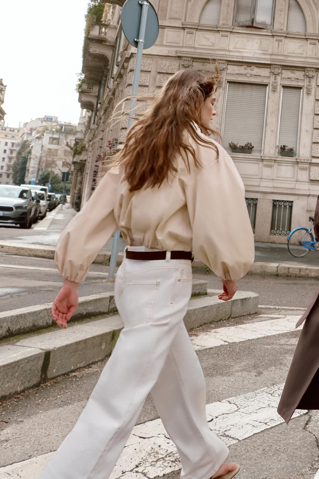 РУБАШКА ИЗ ПОПЛИНА С КОНТРАСТНЫМ ВОРОТНИКОМ