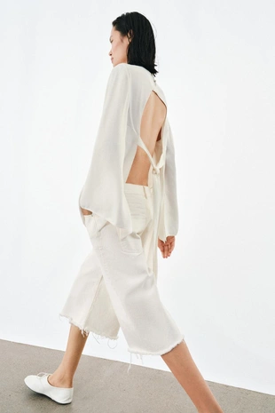 Асимметричный атласный топ ZW COLLECTION- Заказать в России