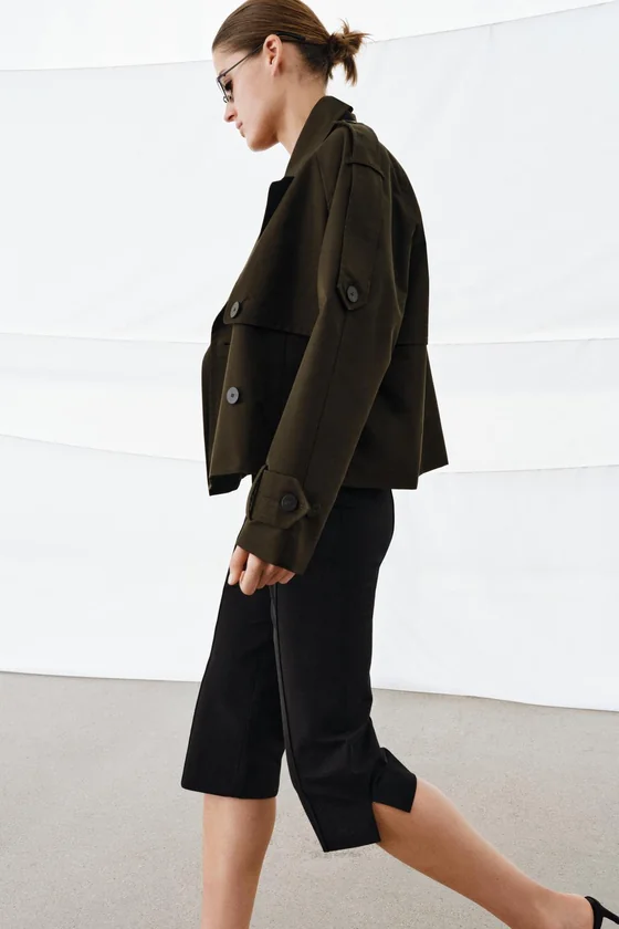 УКОРОЧЕННЫЙ ТРЕНЧ WATER-REPELLENT — коллекция Zara «ZW»