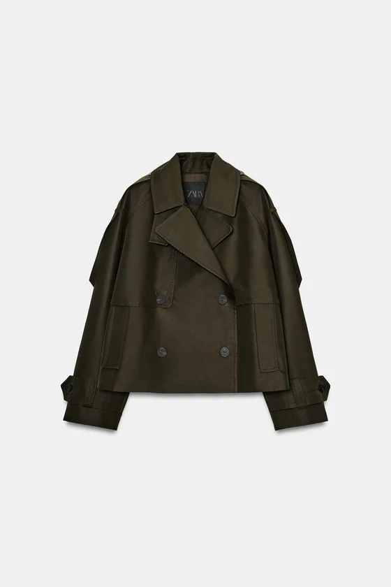 УКОРОЧЕННЫЙ ТРЕНЧ WATER-REPELLENT — коллекция Zara «ZW»