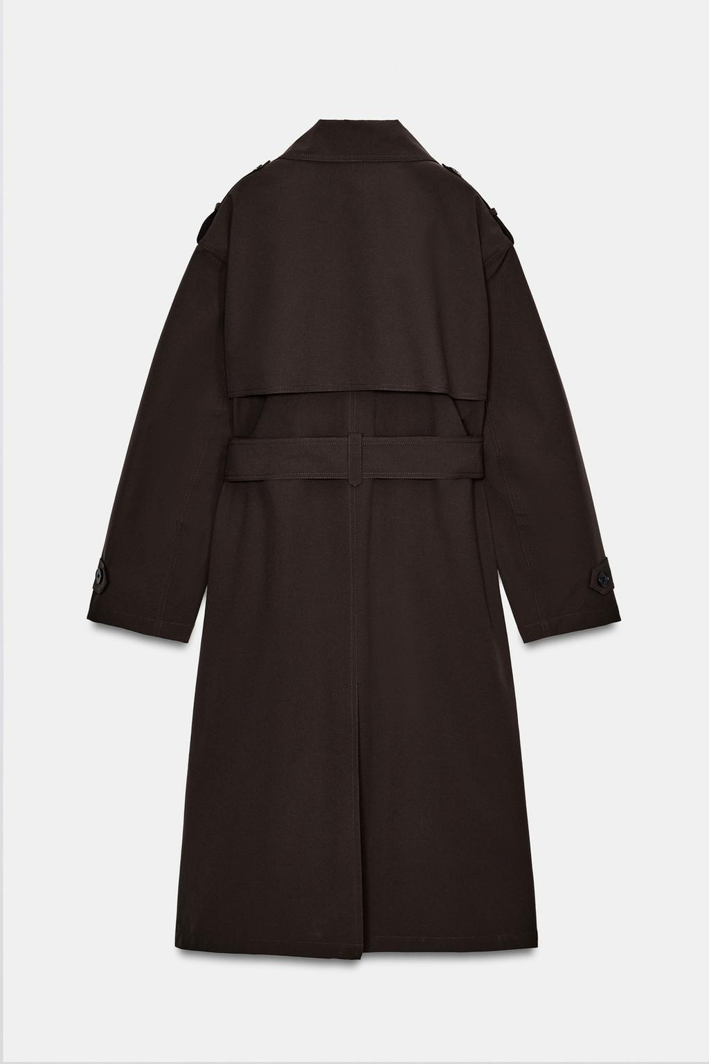 ДЛИННЫЙ НЕПРОМОКАЕМЫЙ И ВЕТРОЗАЩИТНЫЙ ТРЕНЧ С ПОЯСОМ