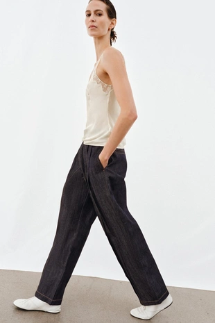 Атласный топ с кружевом — ZW COLLECTION- Заказать в России