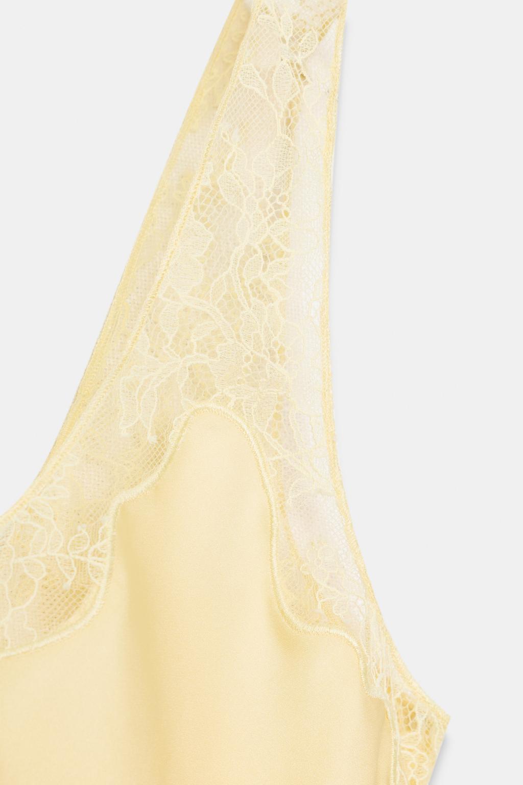 АТЛАСНЫЙ ТОП С КРУЖЕВОМ — ZW COLLECTION