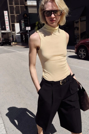 Длинные бермуды с ремнем- Заказать в России