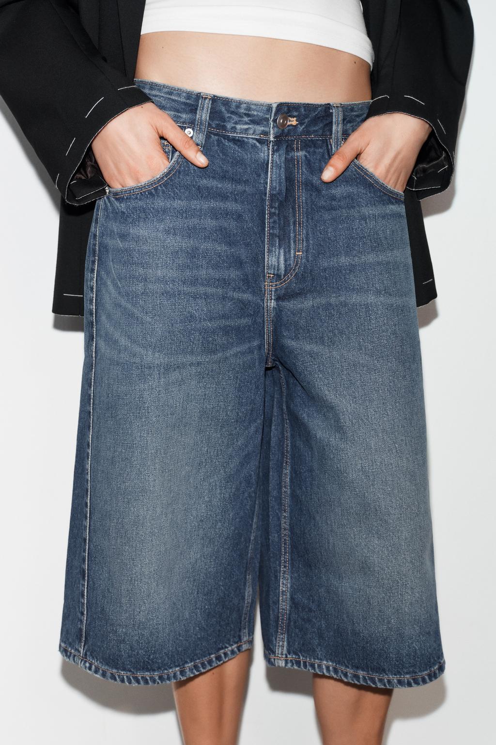 ДЖИНСОВЫЕ ШОРТЫ TRF СО СРЕДНЕЙ ПОСАДКОЙ