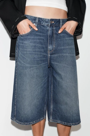 Джинсовые шорты TRF со средней посадкой- Заказать в России