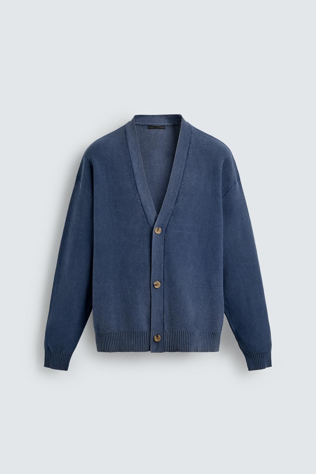 КАРДИГАН RELAXED FIT С ЭФФЕКТОМ ПОТЕРТОСТИ