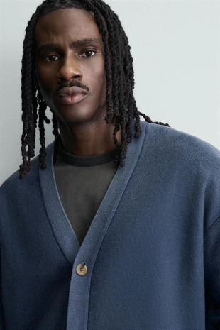 Кардиган RELAXED FIT с эффектом потертости- Заказать в России