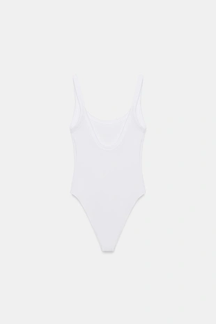 Хлопковое боди с бретелями