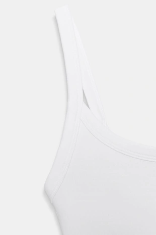 Хлопковое боди с бретелями