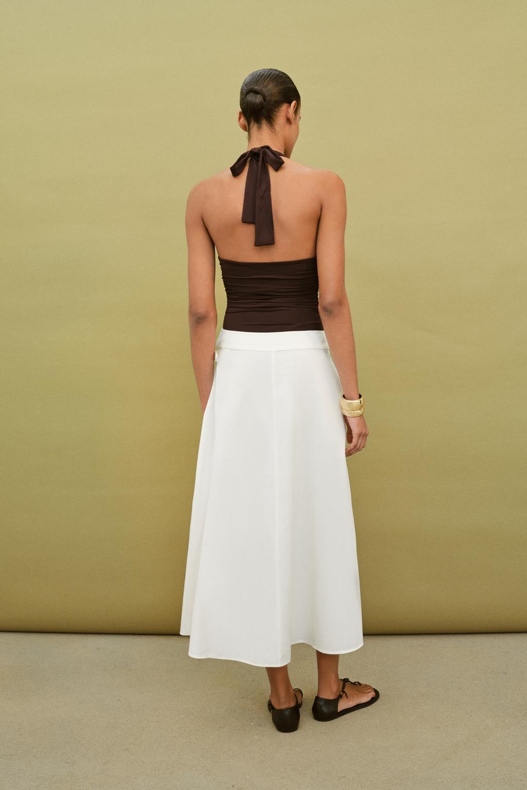 БОДИ ИЗ ПОЛИАМИДА С ДРАПИРОВКОЙ