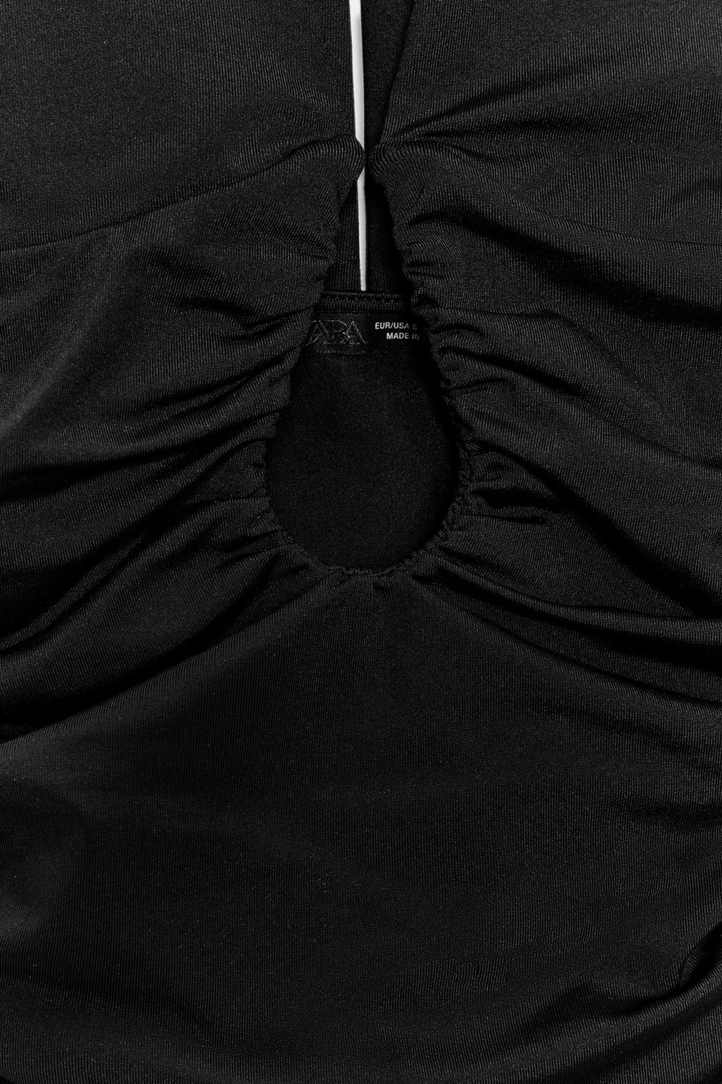 БОДИ ИЗ ПОЛИАМИДА С ДРАПИРОВКОЙ