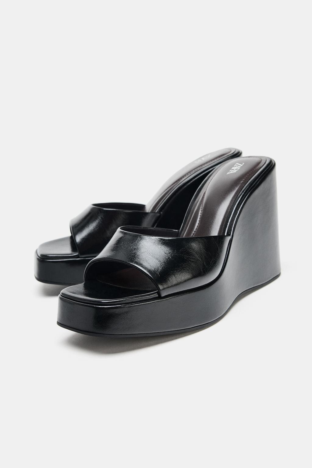 Сабо на высоком устойчивом каблуке