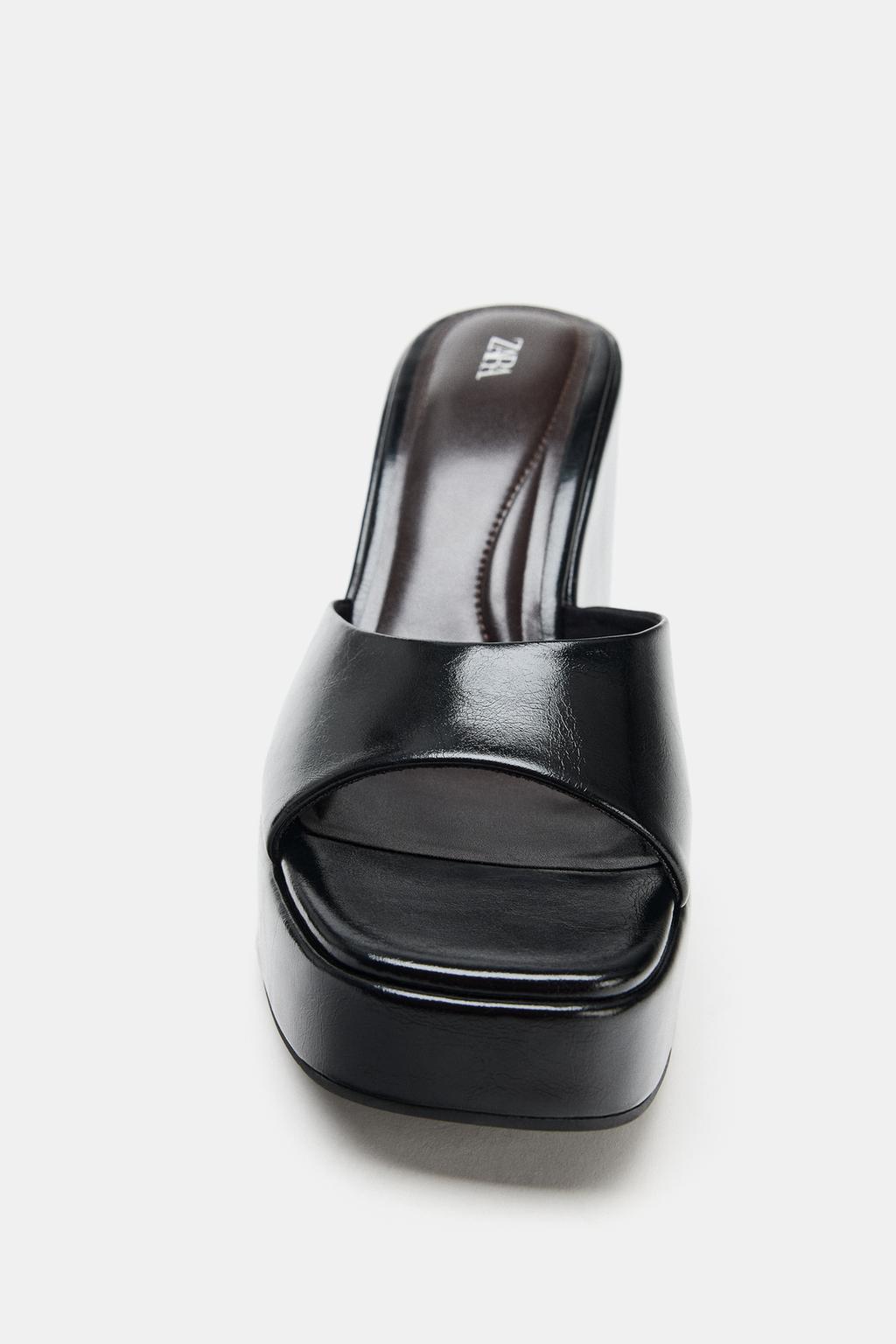 Сабо на высоком устойчивом каблуке