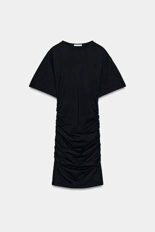 Короткое платье со сборками- Заказать в России