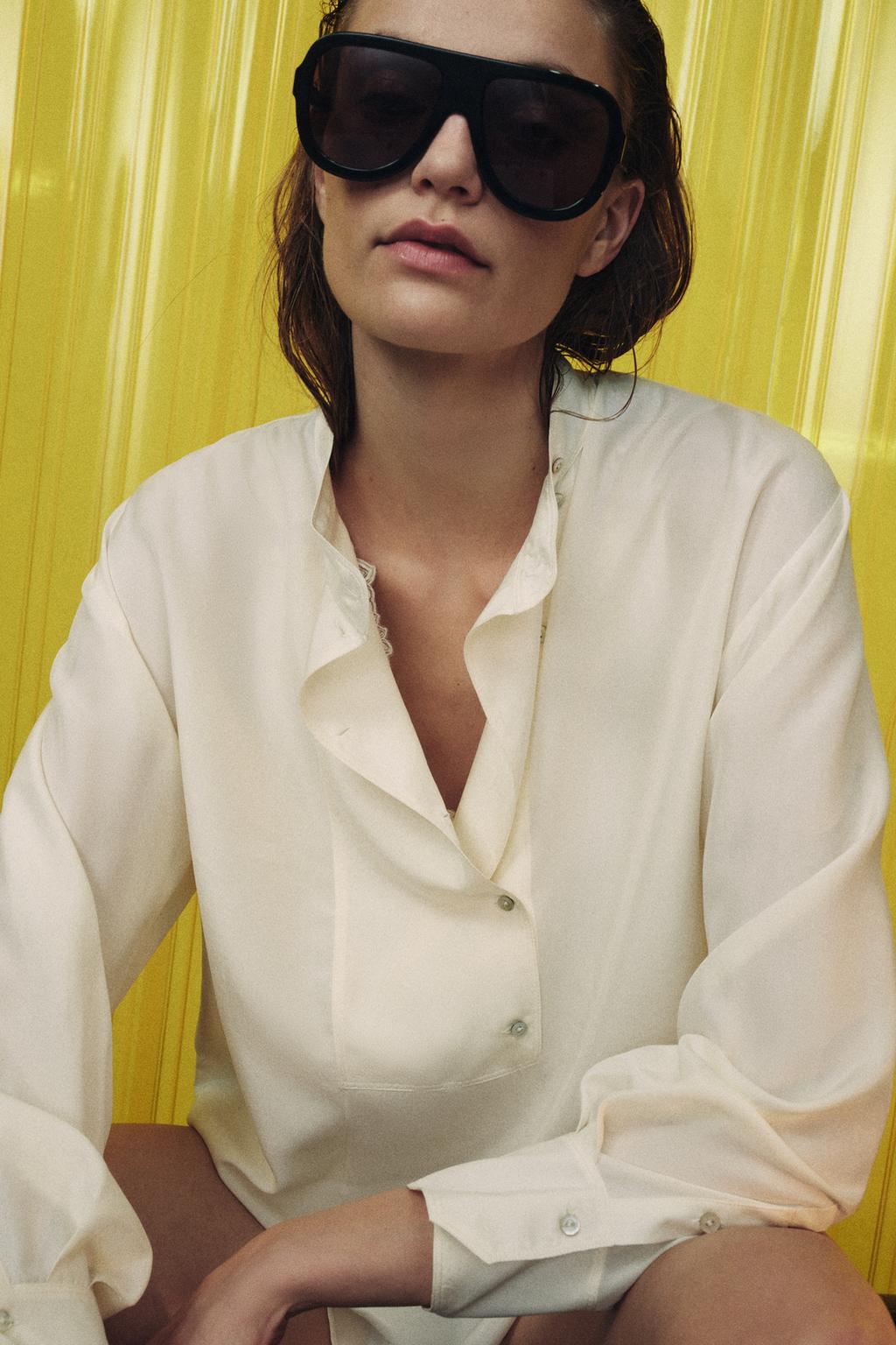 РУБАШКА ИЗ 100% ШЕЛКА — ZW COLLECTION