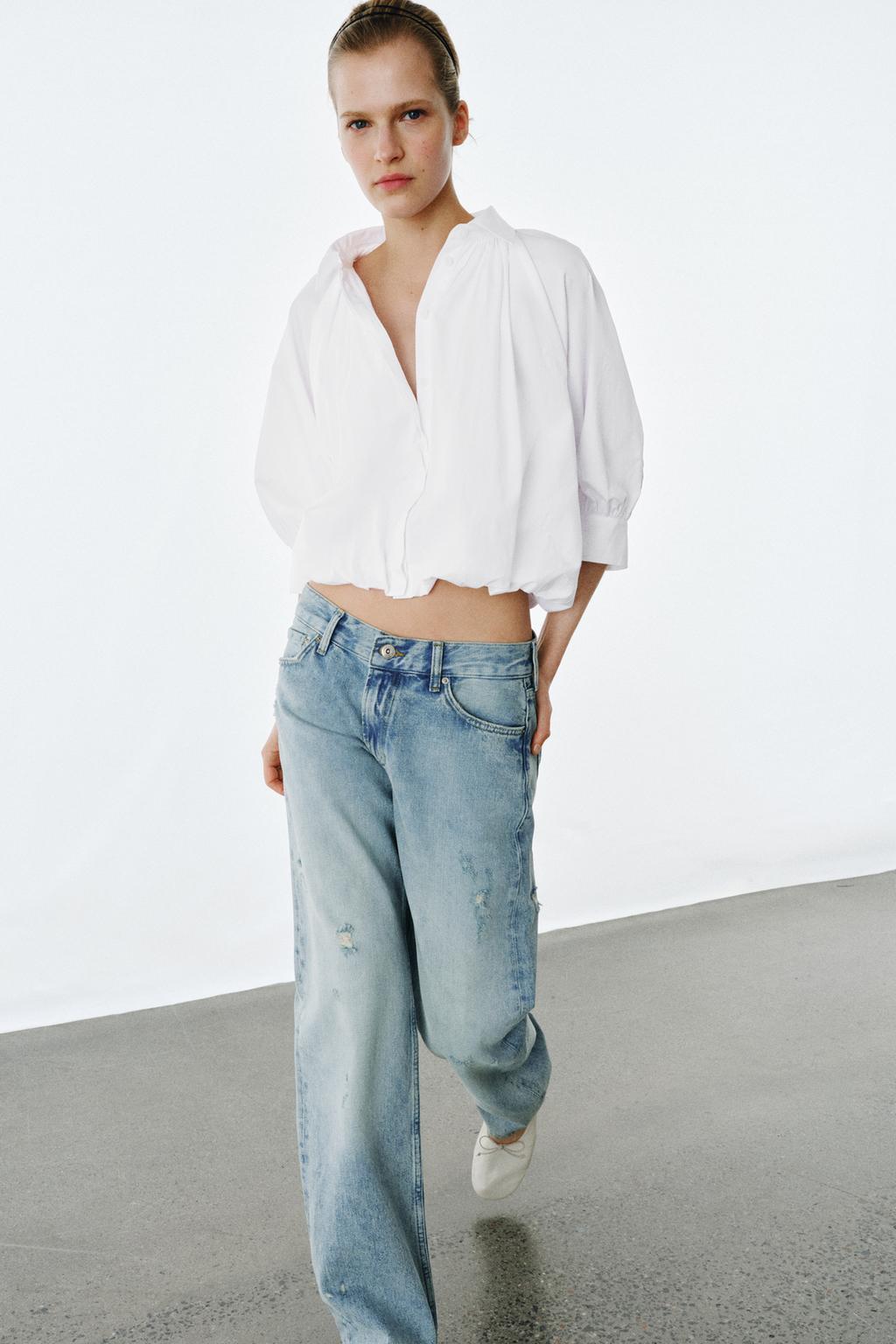 РУБАШКА С ОБЪЕМНЫМИ РУКАВАМИ ZW COLLECTION