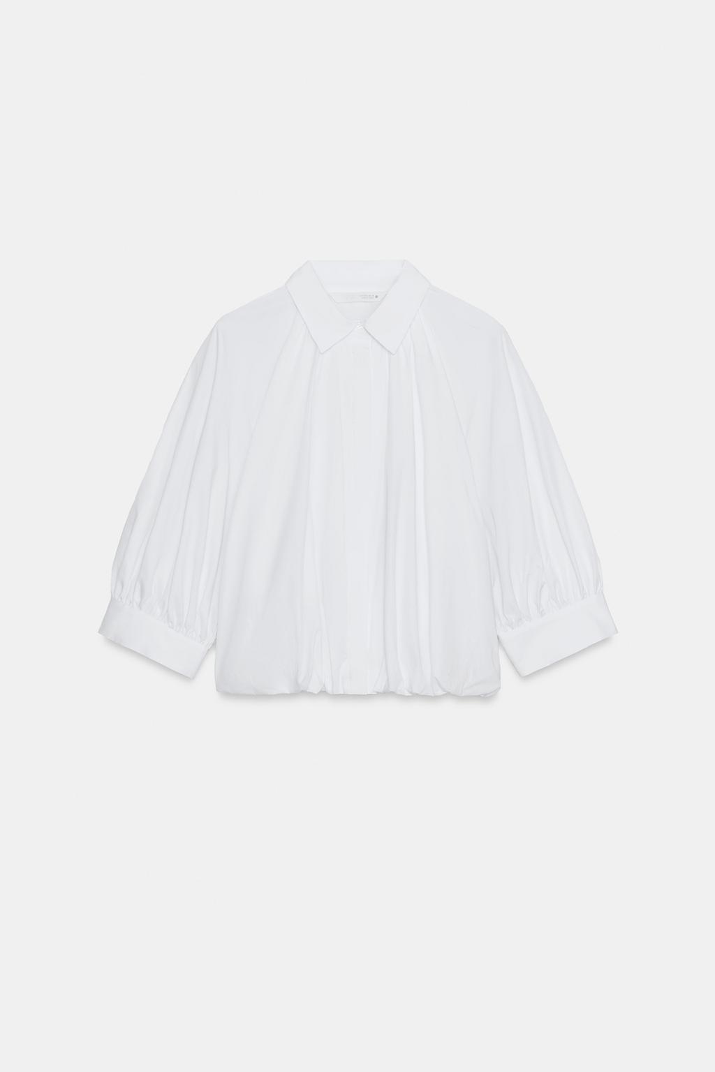 РУБАШКА С ОБЪЕМНЫМИ РУКАВАМИ ZW COLLECTION