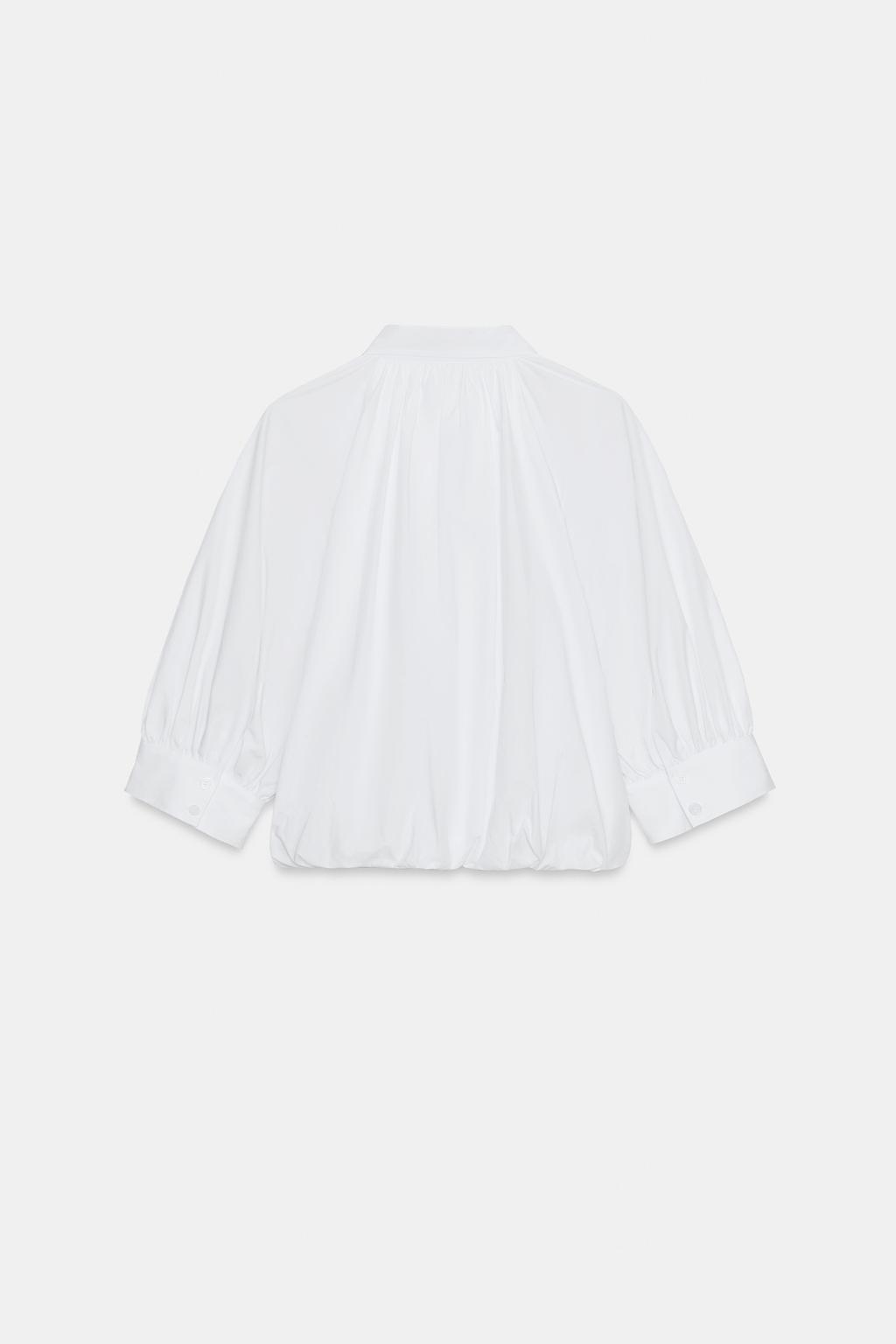 РУБАШКА С ОБЪЕМНЫМИ РУКАВАМИ ZW COLLECTION