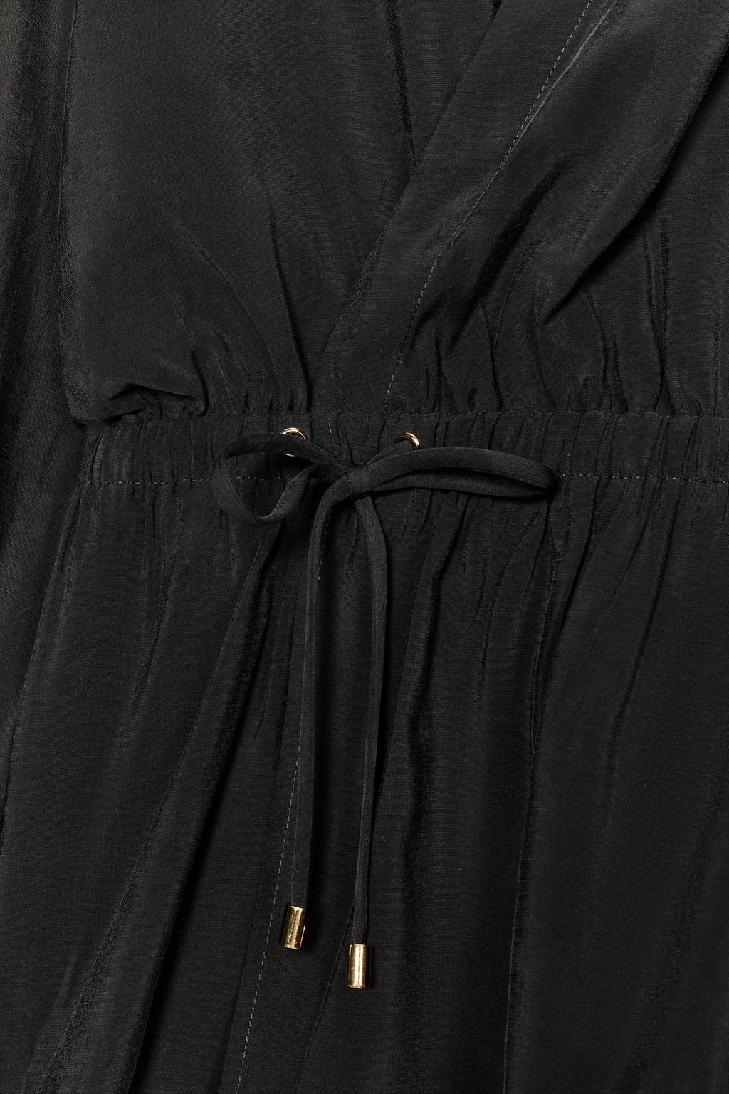 РУБАШКА СТРУЯЩЕГОСЯ КРОЯ В СТИЛЕ САФАРИ