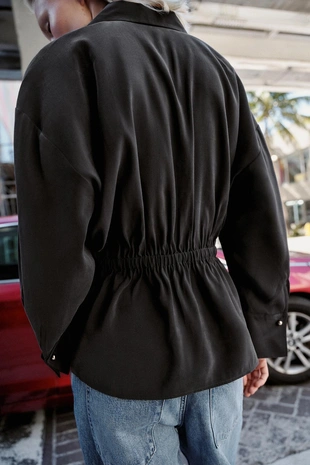 Рубашка струящегося кроя в стиле сафари- Заказать в России