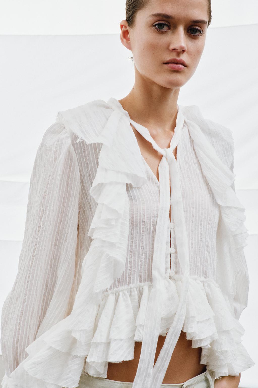 РУБАШКА С ВОЛАНАМИ ZW COLLECTION