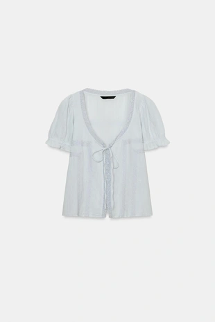 Рубашка из шифона с вышивкой- Заказать в России