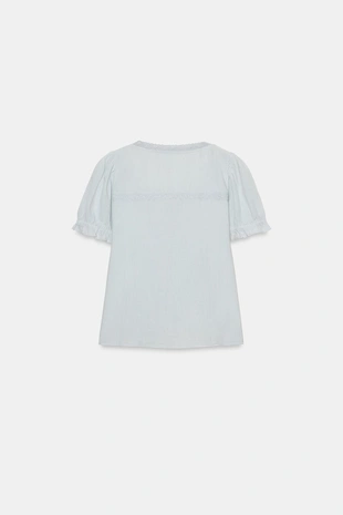 Рубашка из шифона с вышивкой- Заказать в России