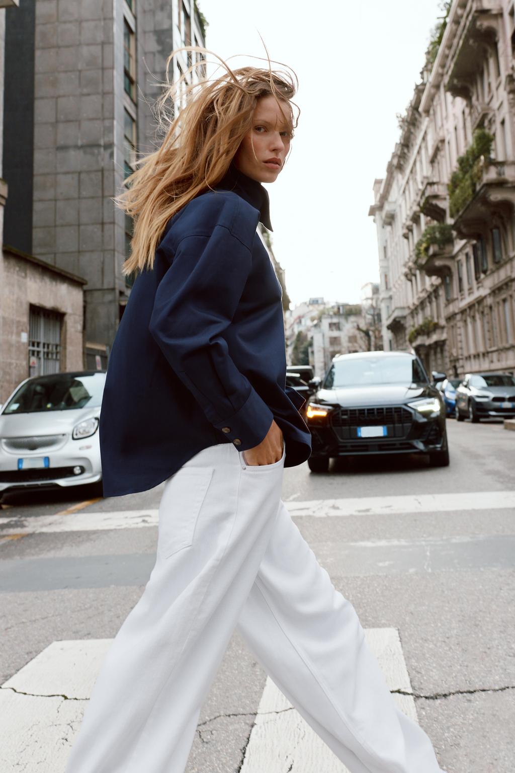 РУБАШКА С ВЫСОКИМ ВОРОТНИКОМ