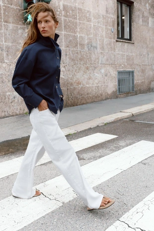 Рубашка с высоким воротником- Заказать в России