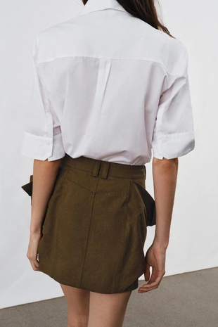 Рубашка из поплина с планкой — ZW COLLECTION- Заказать в России