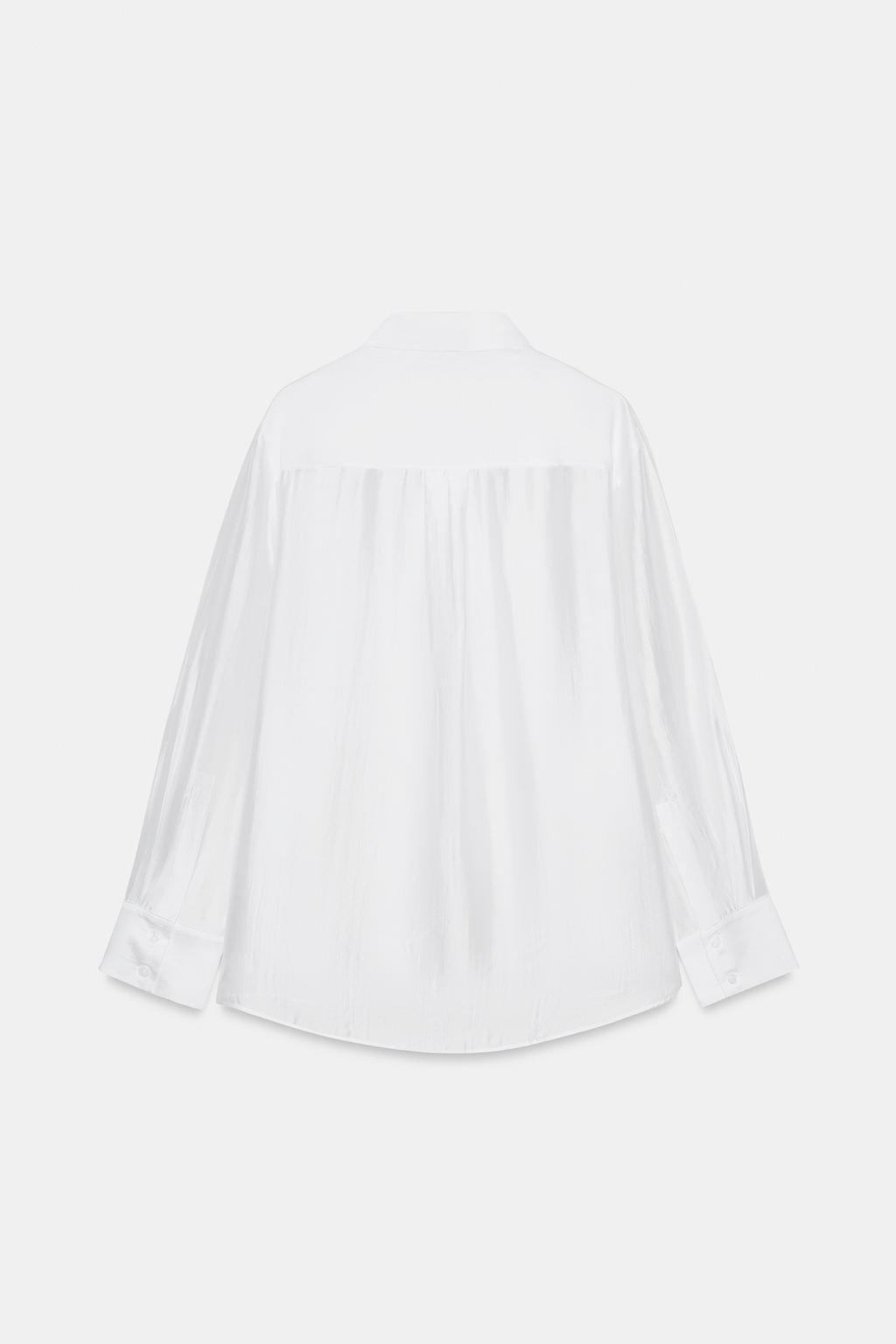 СТРУЯЩАЯСЯ РУБАШКА С ВЫШИВКОЙ — ZW COLLECTION