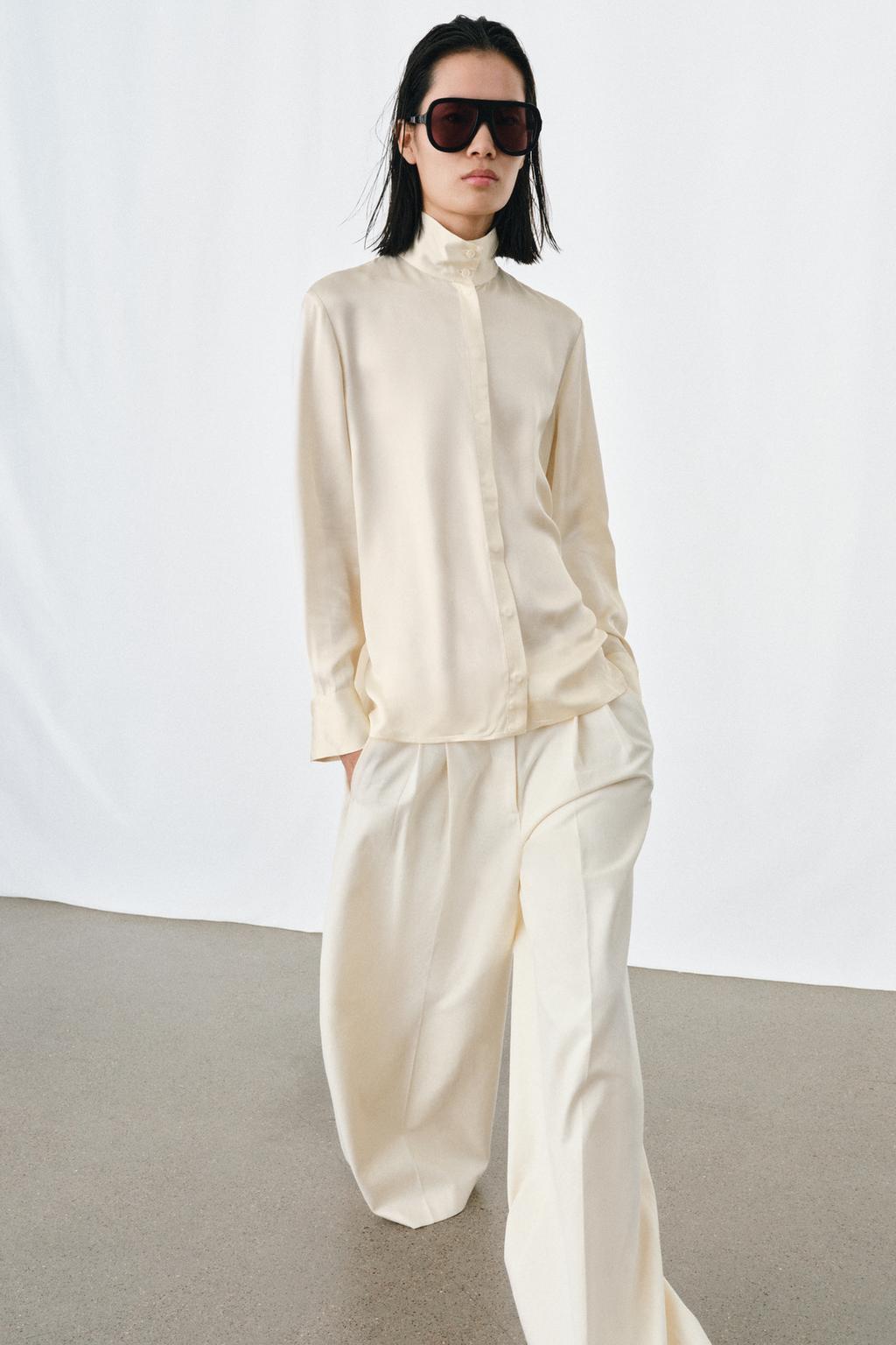 СВОБОДНАЯ РУБАШКА ИЗ АТЛАСА — ZW COLLECTION