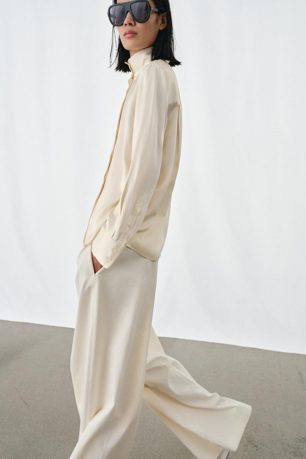 СВОБОДНАЯ РУБАШКА ИЗ АТЛАСА — ZW COLLECTION