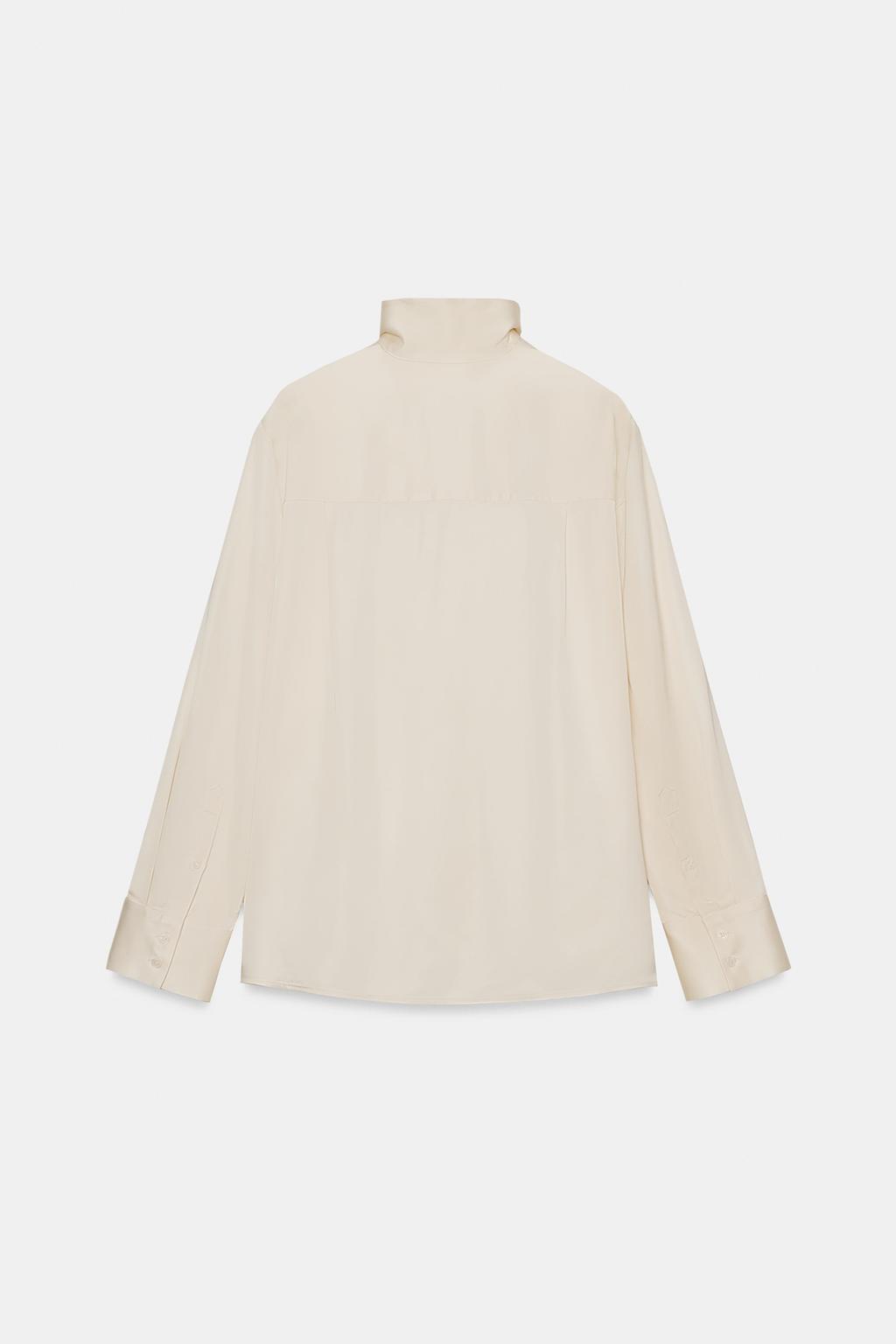 СВОБОДНАЯ РУБАШКА ИЗ АТЛАСА — ZW COLLECTION