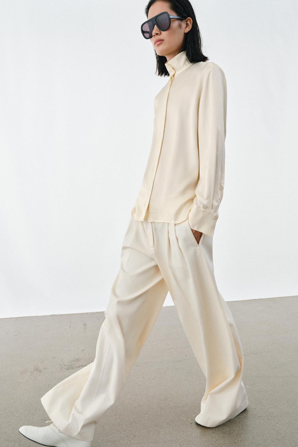 СВОБОДНАЯ РУБАШКА ИЗ АТЛАСА — ZW COLLECTION