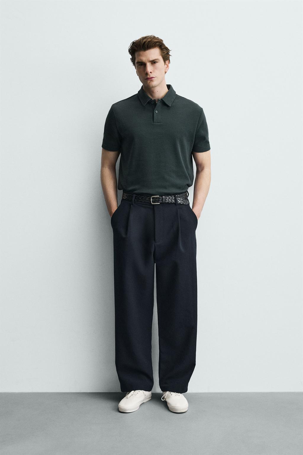 ПОЛО ИЗ РЕЛЬЕФНОЙ ТКАНИ ВАФЕЛЬНОГО ПЕРЕПЛЕТЕНИЯ