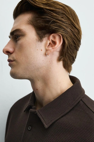 Поло из рельефной ткани вафельного переплетения- Заказать в России