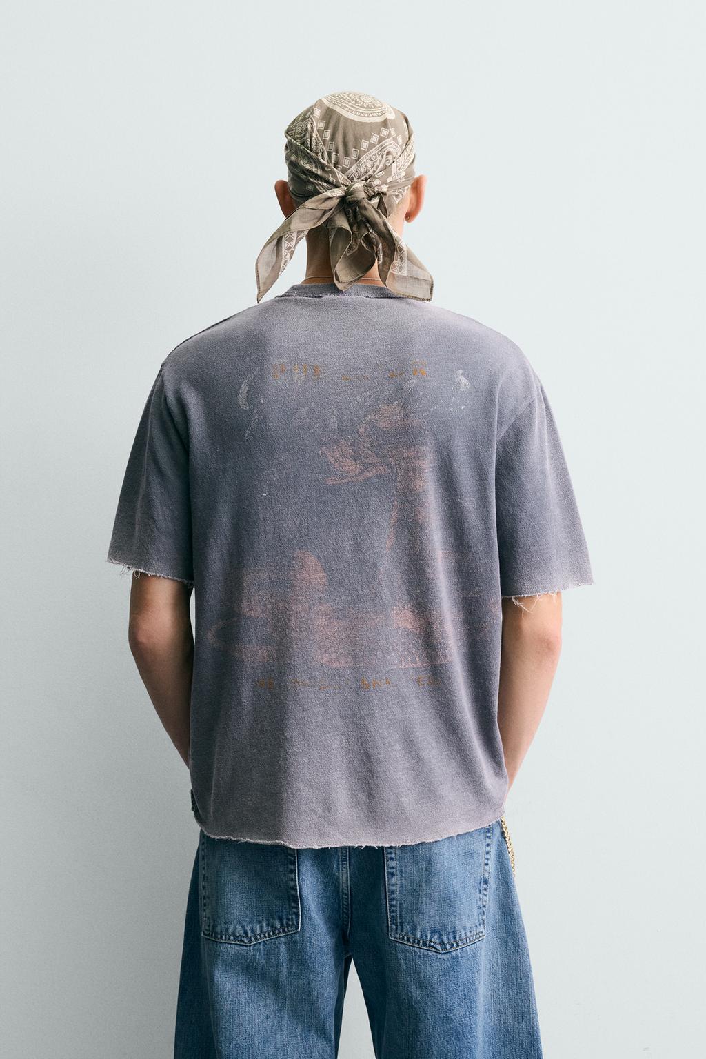 ФУТБОЛКА RELAXED FIT С ЭФФЕКТОМ ПОТЕРТОСТИ